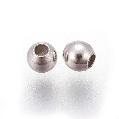 Anti-Tarnish Rhodium Plated 925 Sterling Silver Beads STER-E062-07P-1