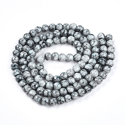 Baking Paint Glass Beads Strands DGLA-N003-8mm-A06-1