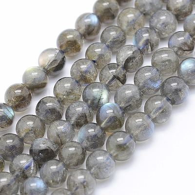 Natural Labradorite Beads Strands G-P336-19-6mm-1