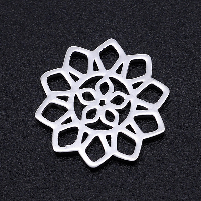 Non-Tarnish 201 Stainless Steel Filigree Joiners Links STAS-S105-JN893-1-1