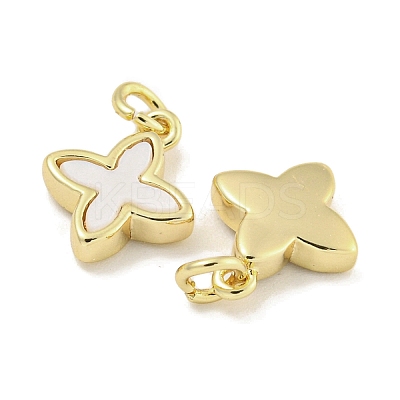 Brass with Sea Shell Charms X-KK-Q820-15G-1