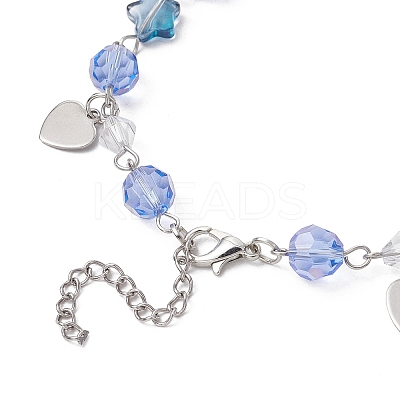Glass Beaded Bracelets BJEW-JB11610-01-1