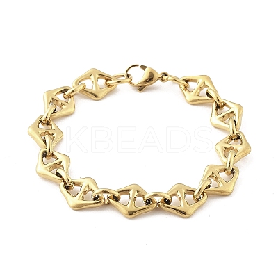 304 Stainless Steel Mariner Link Chain Bracelets for Women BJEW-F488-02G-1