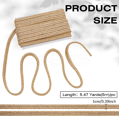 Polyester Braided Lace Trim Ribbon for Curtain Sofa Decoration OCOR-WH0105-013A-01-1