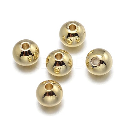 Brass Beads LS-KK-F0317-8mm-01G-NR-1