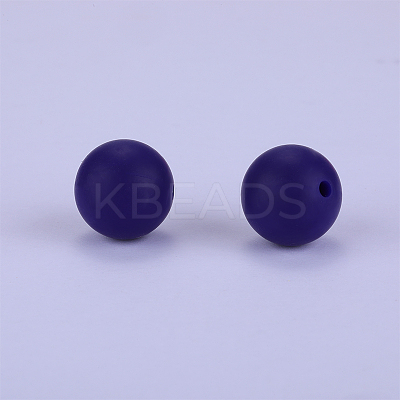 Round Silicone Focal Beads SI-JX0046A-02-1