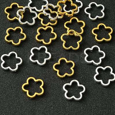 20Pcs 2 Colors Tibetan Style Alloy Bead Frames TIBEB-YW0001-18-1
