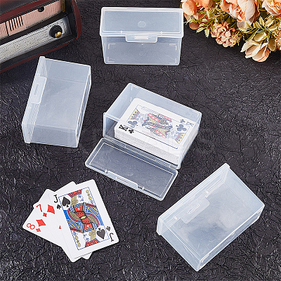 Plastic Card Storage Boxes with Hinged Lids CON-WH20010-06A-1