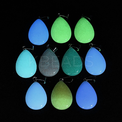 Synthetic Noctilucent Stone/Luminous Stone Pendants G-Z054-06B-1