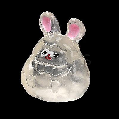 Luminous Resin Cute Little Rabbit Ornaments LS-RESI-I054-01C-1
