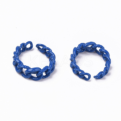 Spray Painted Alloy Cuff Rings X-RJEW-T011-11-RS-1