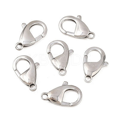 Tarnish Resistant 304 Stainless Steel Lobster Claw Clasps STAS-AB21-1