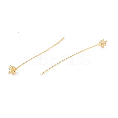 Brass Flower Head Pins FIND-B009-03G-1