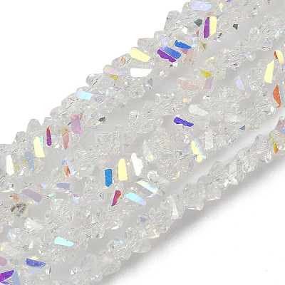 Electroplate Transparent Glass Beads Strands EGLA-P061-04C-AB22-1