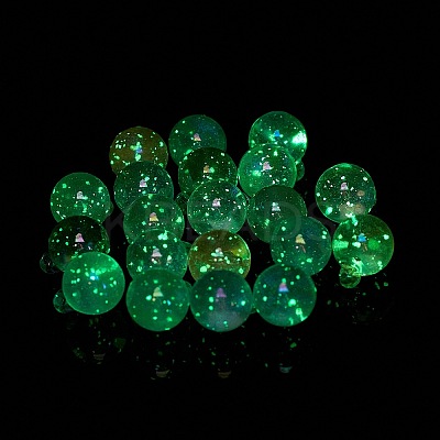 Luminous UV Plating Transparent Rainbow Iridescent Acrylic Pendants LACR-K001-03-1