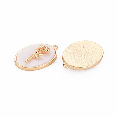 Brass Birth Floral Pendants KK-S364-288-1