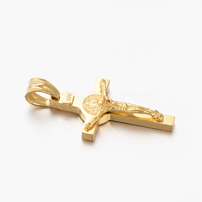 Easter Theme Hot Unisex 201 Stainless Steel Crucifix Cross Pendants STAS-F010-24G-1