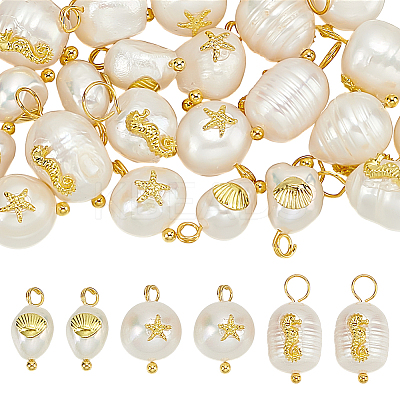 30Pcs 3 Styles Natural Pearl Pendants FIND-AR0005-32-1