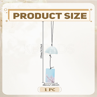 Japanese Style Ceramic Wind Chimes AJEW-WH0609-148B-1