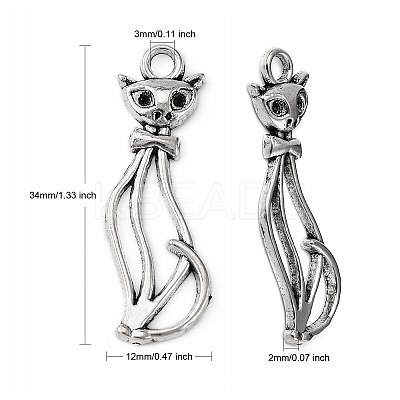 Tibetan Style Alloy Kitten Pendants LF10383Y-1