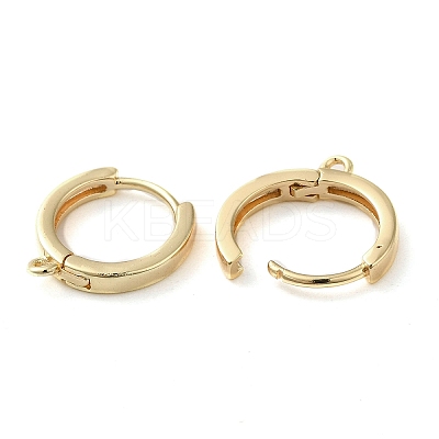 Brass Hoop Earrings Finding KK-H455-62G-1