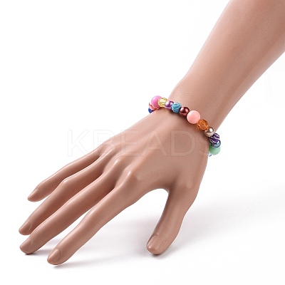 Rainbow Theme Bracelets & Necklaces Sets for Kids SJEW-JS01266-1