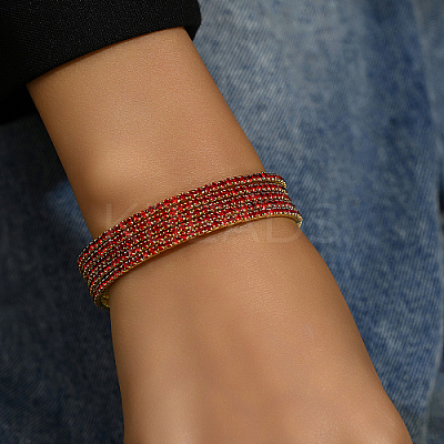 Real 18K Gold Plated Brass Multi Layer Wrap Bracelets RM1445-6-1