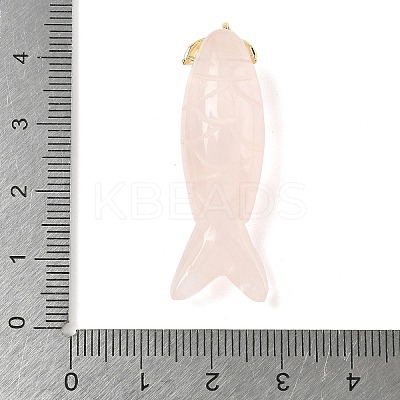Natural Rose Quartz Carved Pendants G-P599-08G-04-1