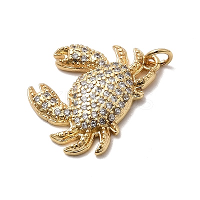 Brass Micro Pave Cubic Zirconia Pendants KK-H519-05B-G-1