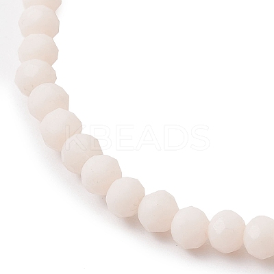 2Pcs 2 Styles Frosted Faceted Glass Beaded Stretch Bracelet Sets BJEW-JB10452-03-1