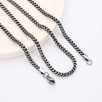 2.5MM 304 Stainless Steel Wheat Chain Necklaces NJEW-Q013-15A-1