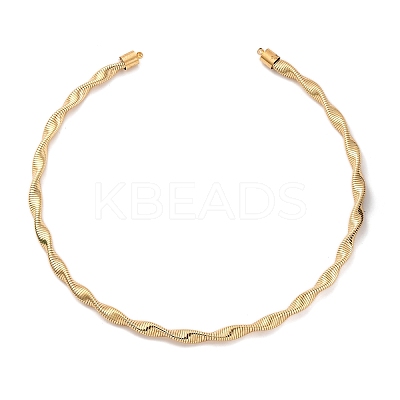 6.5mm Twist Iron Chain Necklaces NJEW-G163-01KCG-1