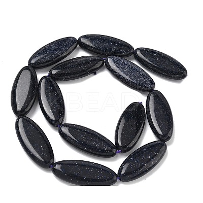 Synthetic Blue Goldstone Beads Strands G-B078-E14-01A-1