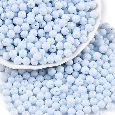 Opaque Baking Paint Glass Beads DGLA-T004-02N-1