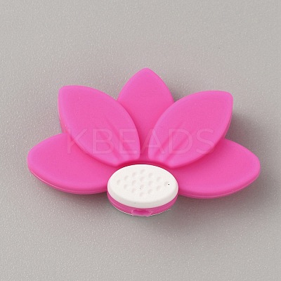Lotus Food Grade Eco-Friendly Silicone Beads SIL-WH0019-22F-1