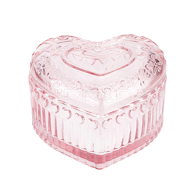 Heart Shaped Glass Jewelry Storage Boxes DIY-WH0899-48A-1
