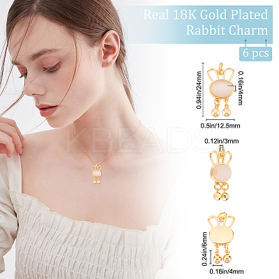 6Pcs Imitation Shell & Pearl Resin Pendants KK-BBC0004-20-1