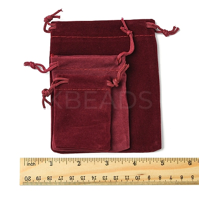 18Pcs 3 Styles Rectangle Velvet Drawstring Pouches TP-FS0001-04C-1