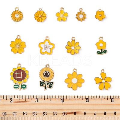 26Pcs 13 Styles Alloy Enamel Pendants ENAM-FP0002-10-1