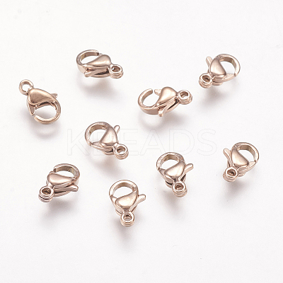 Ion Plating(IP) 304 Stainless Steel Lobster Claw Clasps LS-STAS-P185-9-RG-1