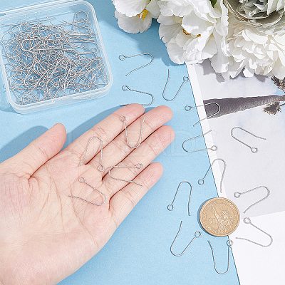 100Pcs 316 Stainless Steel Earring Hooks STAS-UN0041-94-1