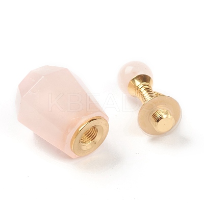 Faceted Natural Rose Quartz Pendants G-H252-A04-1