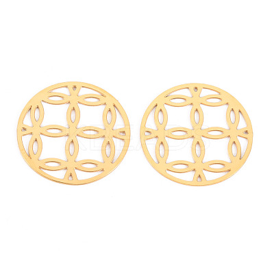304 Stainless Steel Filigree Joiners Links STAS-S116-176G-1