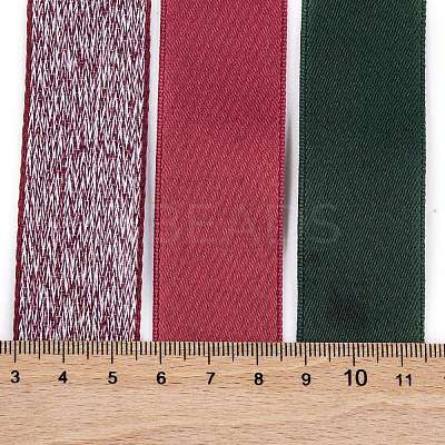 9 Yards 3 Styles Christmas Theme Polyester & Polycotton Ribbons Sets SRIB-A015-01A-07-1