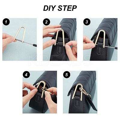 8Pcs 4 Colors Alloy D-Rings with Screw Shackle FIND-WR0005-84-1