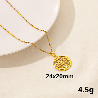201 Stainless Steel Trinity Knot Pendant Necklaces FS-WG515A3-04-1