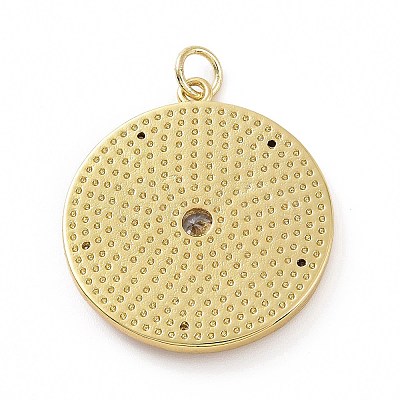 Brass Micro Pave Claer Cubic Zirconia Pendants KK-E068-VF011-1