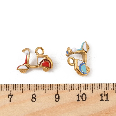 304 Stainless Steel Enamel Pendants STAS-P396-16G-M-1