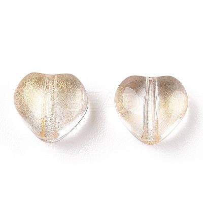 Transparent Spray Painted Glass Beads GLAA-R211-02-B03-1