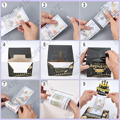 Happy Birthday Day Money Box for Cash Gift Pull DIY-WH200050-31B-1